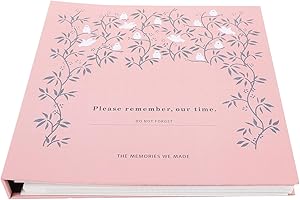 INOOMP Dried Flower Storage Album with Adhesive Pages for DIY Pressed Flower Art and Plant Specimen