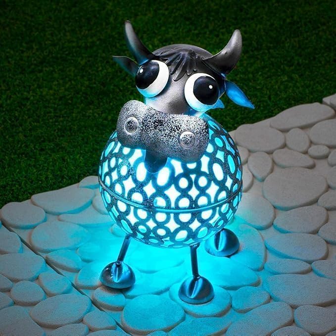 GloBrite Colour Changing LED Garden Metal Scroll Solar Light - Ornament Decoration Patio Light (Dog)