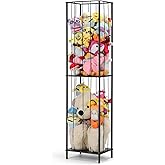 NANANARDOSO Stuffed Animal Storage Holder, Stuff Animal Organizer for Plush Holder,Stuffed Animal Zoo Storage Cage for Nursery Playroom Bedroom,Black