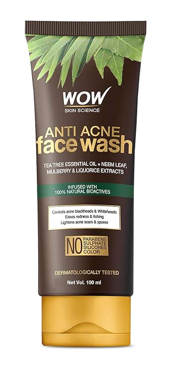 wow anti acne face wash ingredients list