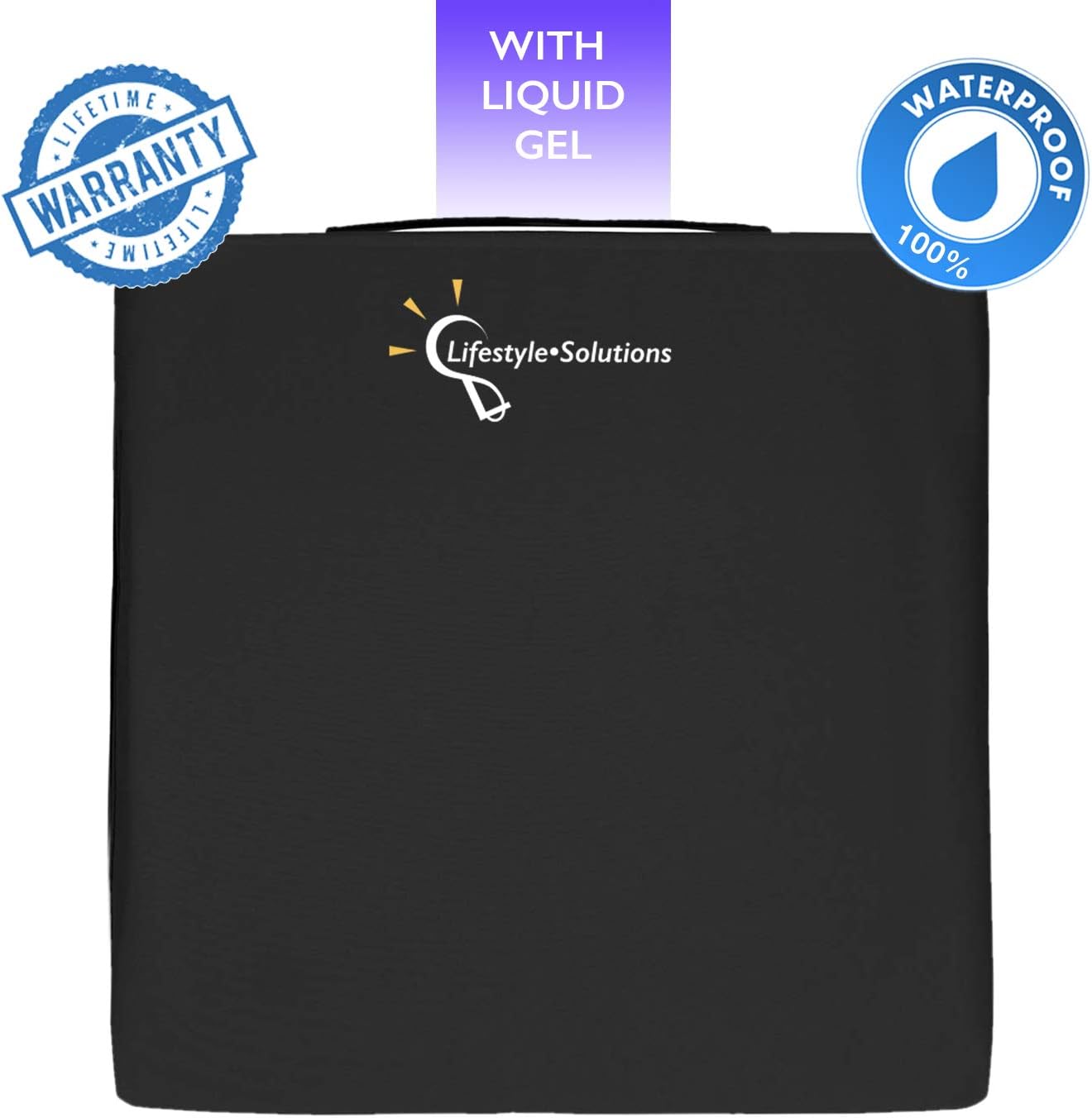 Lifestyle Orthopedic Gel Seat Cushion for Wheelchair, Waterproof Liquid Gel Cushion for Tailbone Pain Relief, Seat Pad for Car, Office Chair, Computer, Coccyx Cushion for Sciatica and Pressure Sores: Home & Kitchen