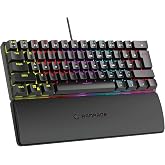 Rampage Plower K60 Mechanical Gaming Keyboard – 62 Keys, LED Backlit, Anti-Ghosting, 1.5M USB Wired, Compact 60% Layout, Wind