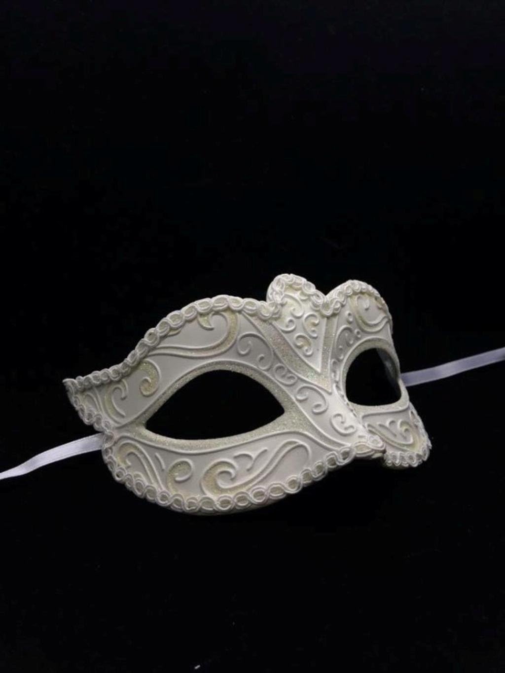 Jabbawockeez Style Venetian Masquerade White Mask w/ Beautiful Lines Design