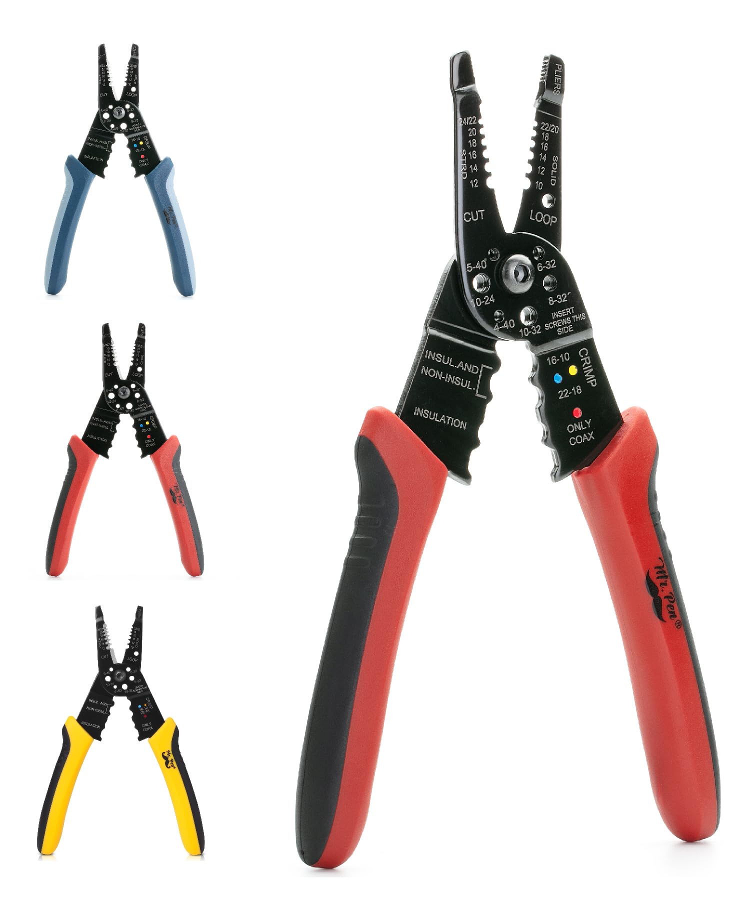 Mr. Pen- Wire Stripper, 8 inch, Red, Wre Stripper Tool, Wire Strippers, Wire Cutter Stripper, Wire Sripping Tool, Wire Strippers Tool, Wire Stripper Cutter, Wire Stripers for Stripping Wire