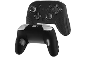 PAWDIARY Silicone Switch 2 Pro Controller Case, Softshell Cover Compatible with Nintendo Switch 2 Pro Controller 2025, Ergonomic Comfort Grip Design Full-Body Skin Protector - Black