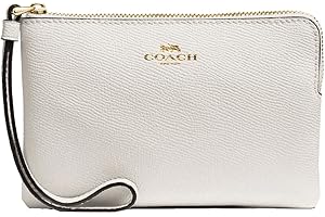 COACH Women's Corner Zip Wristlet in Crossgrain Leather