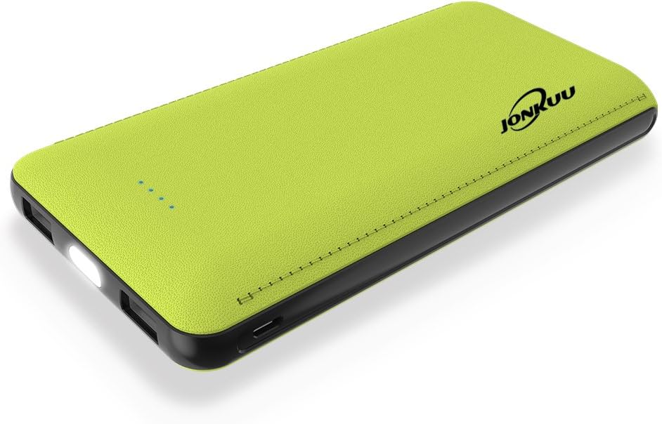 Jonkuu 20000mah Portable Charger Dual USB Power Bank with LED Flash Light External Battery Pack for All iPhone,iPad & Samsung Galaxy and More