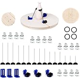 Pottery Machine Turntable Clamp,Ceramics Art Sculpting Clamp Repair Tools,Portable Pottery Centering Tool，Adjustable Ceramic Art Repair Tool for Ceramic Beginners Professionals,White
