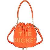 JQAliMOVV Mini Leather Bucket Bags for Women Drawstring Bucket Purse Crossbody Handbags Hobo Bag