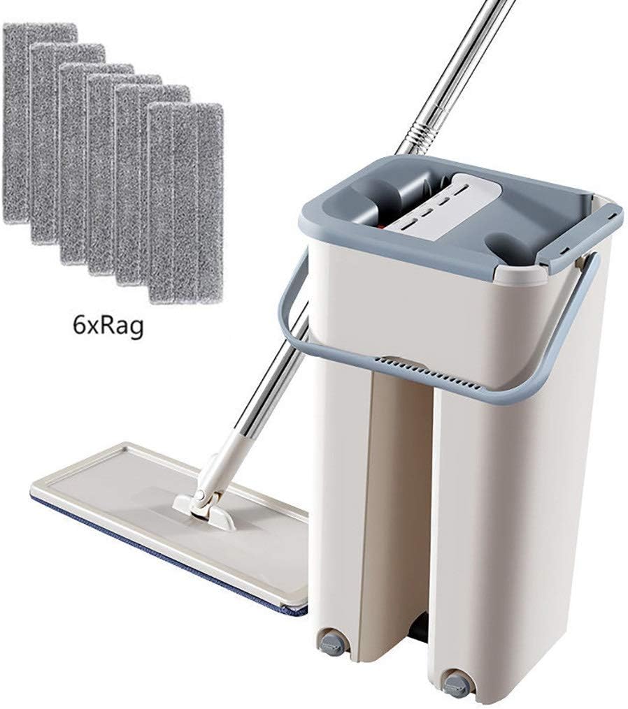 Sistema De Limpieza con Fregona Y Cubo,2 En1 Sistema De Cubo para
