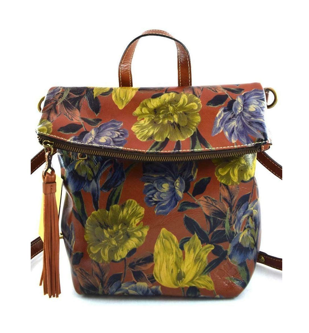 Patricia Nash Womens Luzille Garden Leather Convertible Backpack