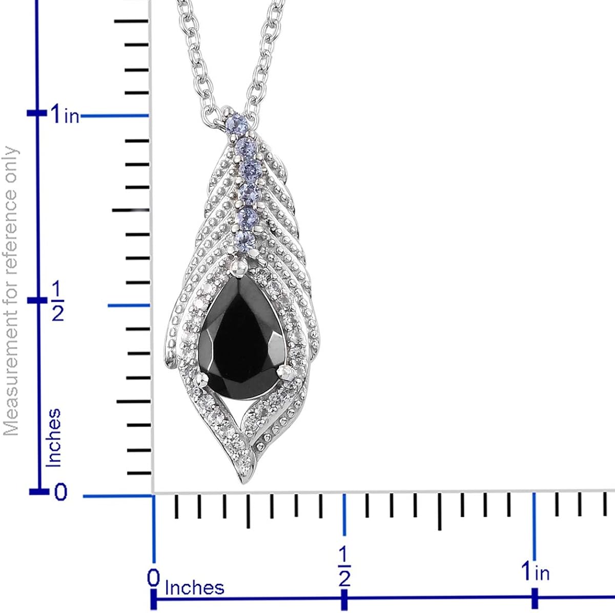 Black Shungite Pendant Necklace 20 