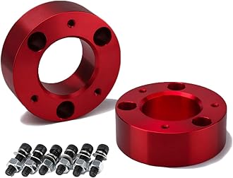 KSP 2" Red Leveling Lift Kit, Front Lift Kit for 2004-2019 Ford F150 2WD 4WD, 03-18 Expedition, 05-08 Lincoln Mark LT, Strut Spacers Raise Front 2 inch