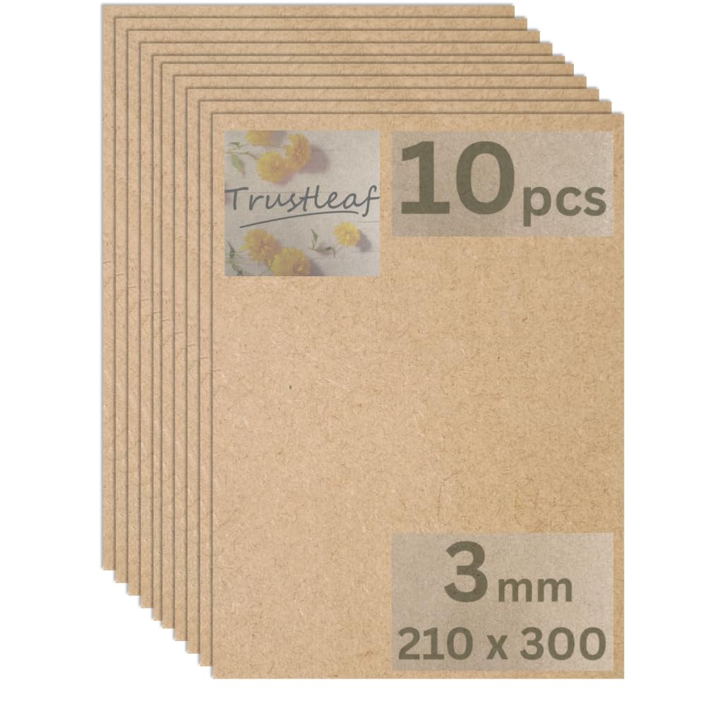 Trustleaf 3mm Sheets of MEDITE Premier MDF 210mm x 300mm, A4 Approx. Pack of 10 — image 1