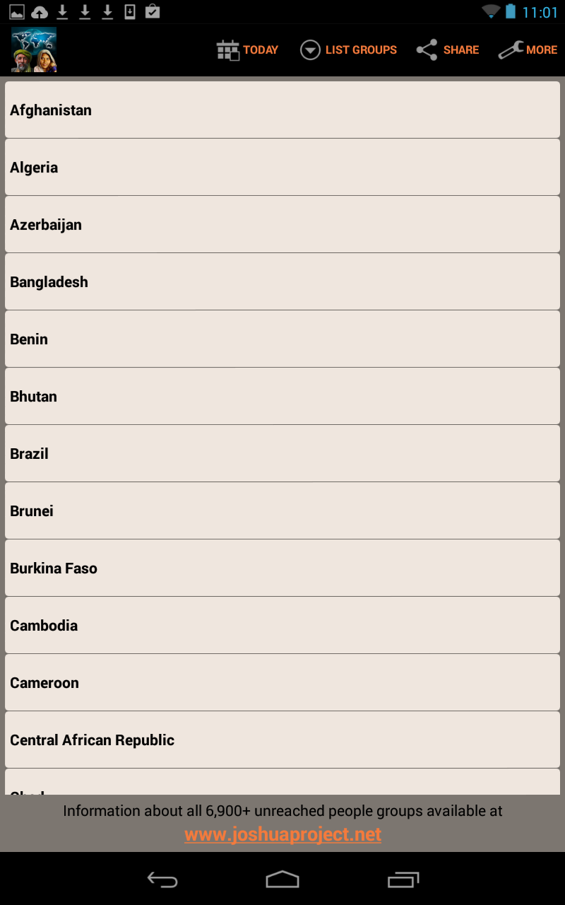 Unreached People of the Day Apps & Games