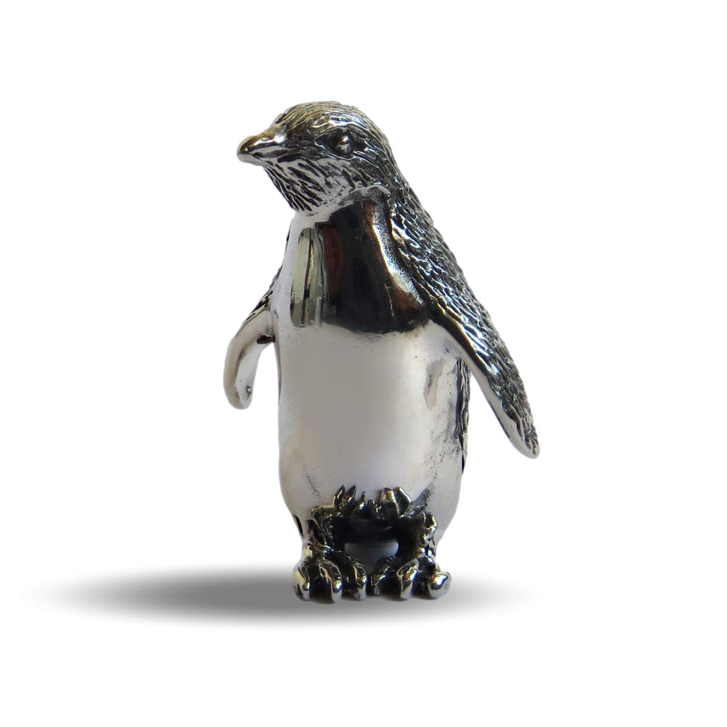 Penguin standing figurine, solid hallmarked sterling silver ornament