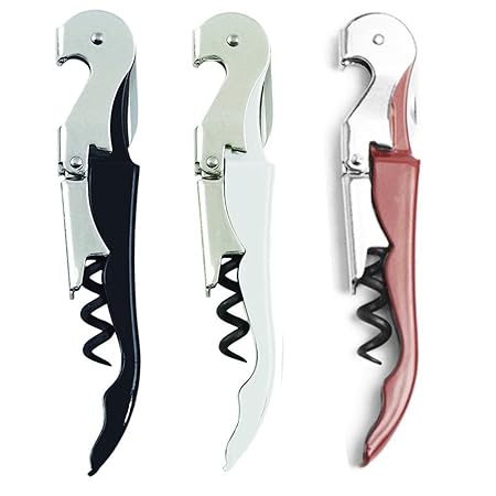 Korkenzieher Weinöffner Set of 3,FLYING Kellner Korkenzieher und Folienschneider für Sommeliers, Kellner und Barkeeper- Doppe