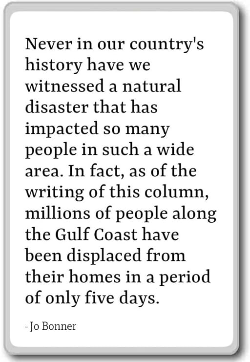 Imán para nevera con cita «Never in our countrys history have we ...