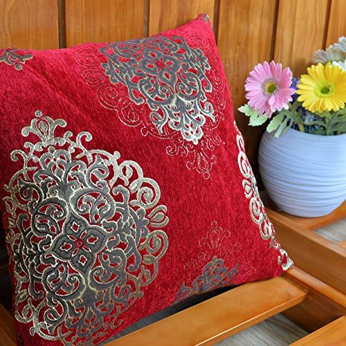 Ling @ Creative Individuality Throw Pillow Case Decorative Pillows Cushions For Comfortable Sofa Bed Car Idyllic Cotton,The Coral Sea _ Red,Pillow Set Of 40X60Cm