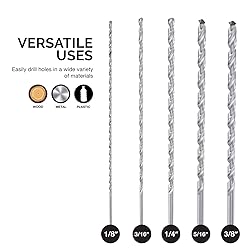 NEIKO 10047A Extra Long Drill Bit Set | 5-Piece