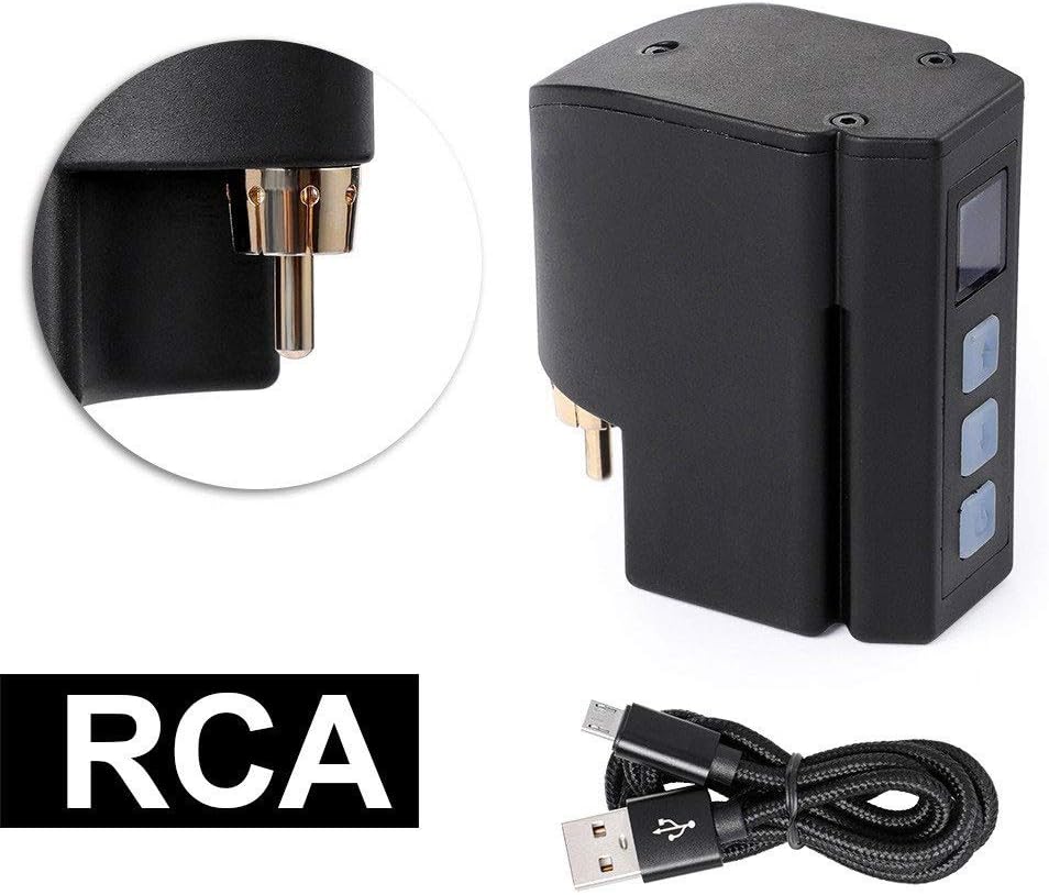 Wireless Tattoo Power Supply, Portable Mini Wireless Tattoo Power Supply RCA/DC Interface, Suitable for Rotary Tattoo Machine Pen Permanent Makeup Equipment (Color : RCA)