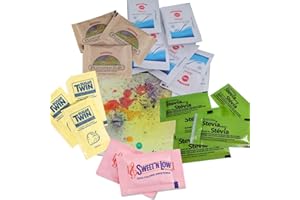 Sugar Bliss Delight: Ultimate Sweetener Pack 125 packets of sweetner total - 25 Sugar twin - 25 Plantation Raw Sugar - 25 Whi