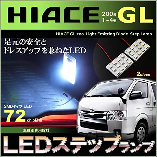 Amazon Co Jp Perfect Design Size Sliding Door Step Lamp Super Gl Hiace Regiusace Hiace Regiusace 0 Series 2 Pieces Set 24smd 72chip Led Car Bike Products