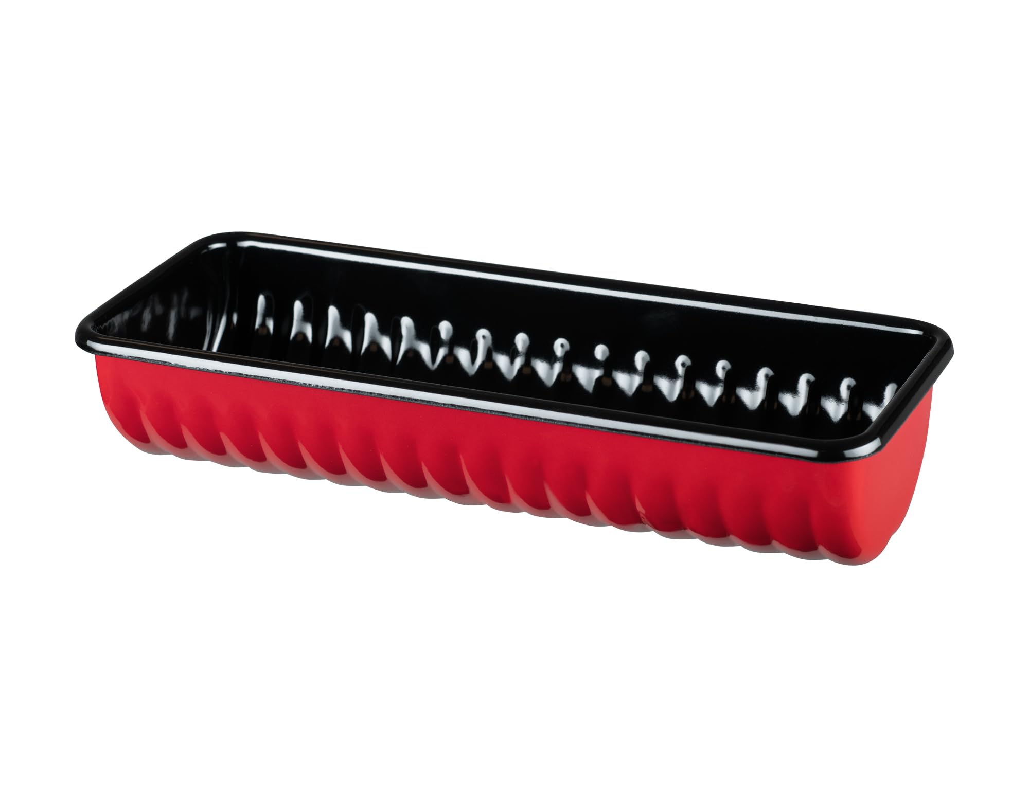 Riess, Classic 0637-020 Venice Back Mould 30 x 10 cm Height 6.7 cm Capacity 1.1 Litres Enamel Red/Black