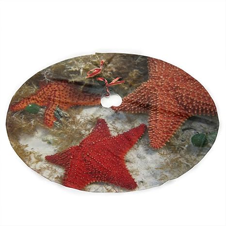 Falda de árbol de Navidad Falda de árbol con estampado de concha de