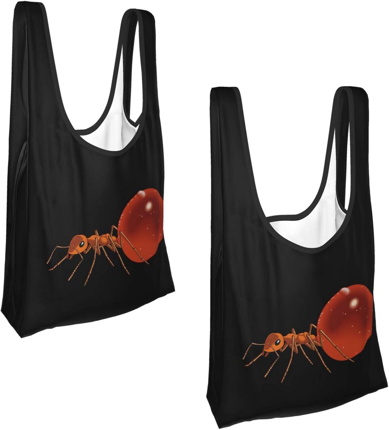 Süße Ameisen-Einkaufstüten, wiederverwendbar, umweltfreundlich, 2 Stück