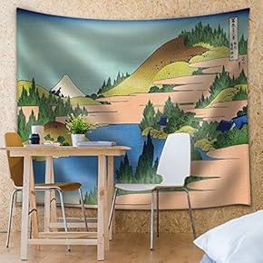 Katsushika Hokusai - The Lake of Hakone in The Segami Province - 1830 Woodblock Print - Thirty-six Views of Mount Fuji - Fabric Tapestry, Home Decor - 51x60 inches