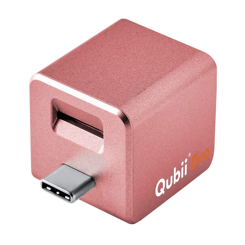 Maktar Qubii Duo USB Type C ローズゴールド (microSD別売) 充電しながら自動バックアップ SDロック機能搭載 iphone バックアップ usbメモリ ipad 容量不足解消 写真 動画 音楽 連絡先 SNS データ 移行 SDカードリーダー 機種変更 MFi認証商品画像