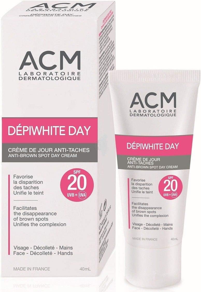 ACM Laboratoires DEPIWHITE DAY SPF 20 Anti-Brown Spot 2 in 1 Day Cream 40ml. NEW
