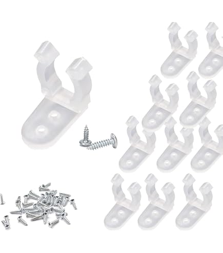 BokWin 100 Stück LED-Licht-Clips In Weiß Inkl. 200 Schrauben – Perfekt Zum Befestigen Von Lichterketten