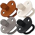 Boon Jewl Silicone Orthodontic Pacifier - Baby Pacifier with Soothing Gem Shaped Nipple - Comfortable Baby Pacifiers Support Natural Oral Muscular Development - Neutral - 4 Count - 3-6 Months