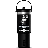 Hydrapeak x NBA Officially Licensed San Antonio Spurs 32 oz Nomad Tumbler with Handle and Straw Lid, Leakproof Stainless Steel Water Bottle
