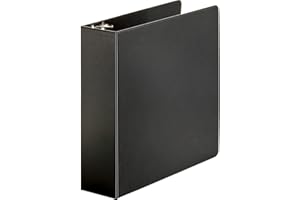 Business Source Classeur à anneaux ronds en vinyle de 7,6 cm – Noir (09978)