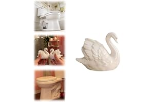 Ceramic Swan Toilet Bolt Covers, Decorative Swan Toilet Bolt Caps, Cute Bathroom Decor Accessories, Easy Installation, Fits M