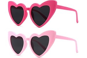 Pro Acme Heart Sunglasses for Kids Toddler Girls Polarized Cute Shaped Lovely Style with UV400 Sunnies Age 3-12