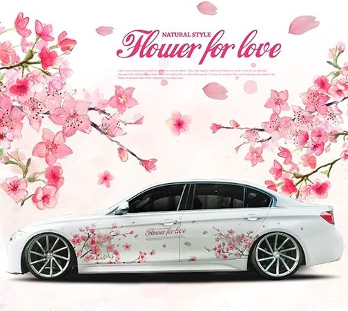 Amazon Ytfaifen 桜シール サクラ Sakura 車用 キッズ ステッカー デカール 傷 隠しアウトドア Car Sticker Design おしゃれ かわいい リアガラス ボディ サイドドアの 装飾 自転車カー用品防水可愛い人気 バイク バンパーライトアイブロウデコレーショ に貼るさくら