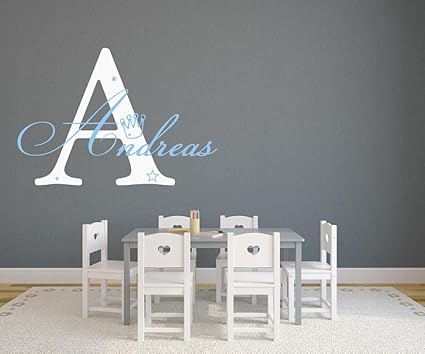 L - Wandtattoo Türaufkleber mit Namen, selbstklebende Buchstaben, Klebebuchstaben wetterfest, Initialien 73035-58cm-A-weiss-l