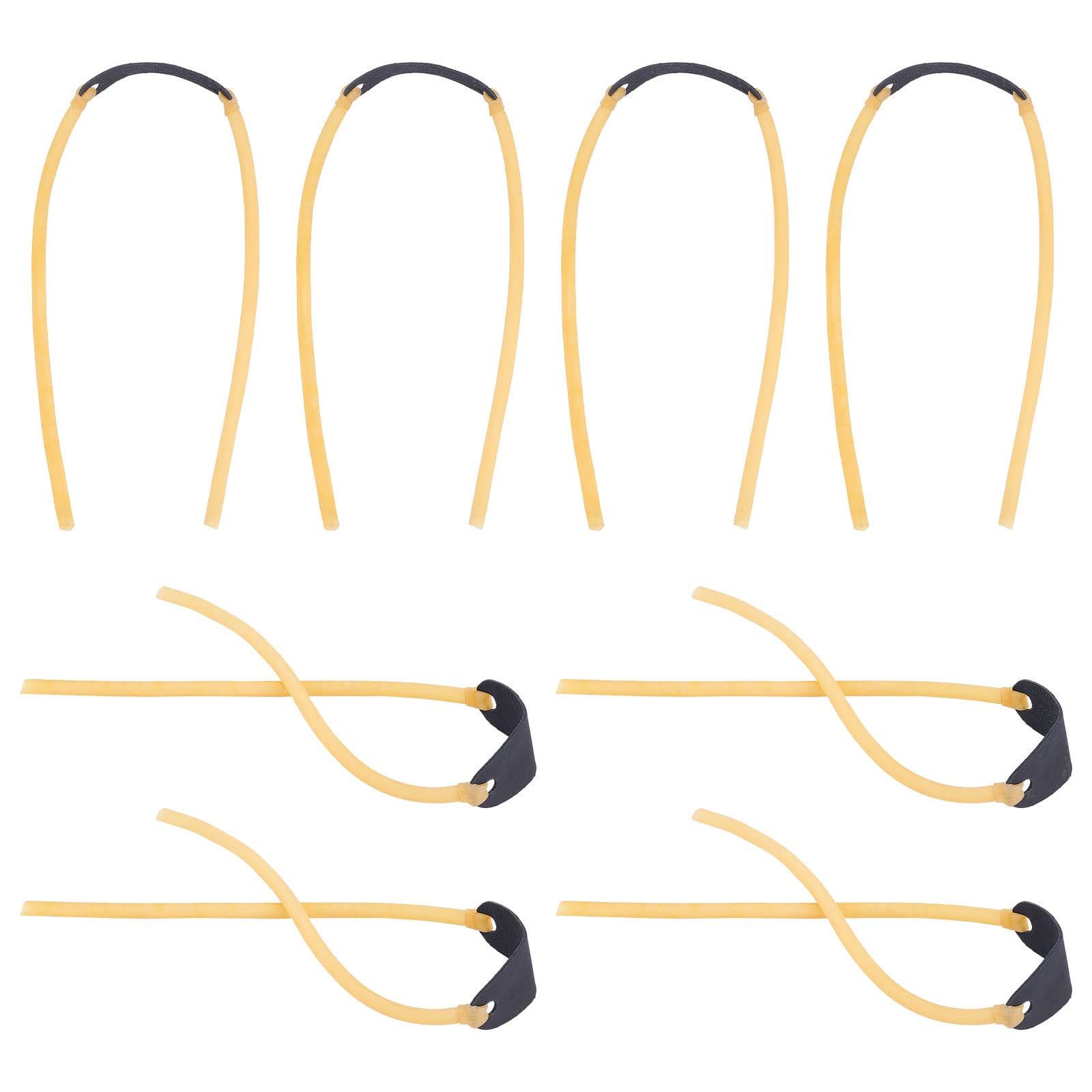 SUPERFINDINGS 8pcs 600x38x8mm Slingshot Rubber Bands Catapult Replacement Band sets Elastic Bungee Rubber Band for Slingshot Catapult Hunting