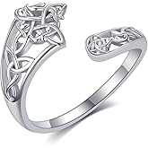 HUKKUN Witches Knot Ring 925 Sterling Silver Nudo de Bruja Original Witch Knot Rings Witchy Jewelry Gifts for Women