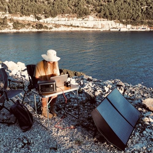 ALLPOWERS SOLAX SE100 100W Solar Panel Solar Charger for S2000 PRO R600 R1500 LITE R2500 R4000 Solar Generator, Foldable Solar Panel with Adjustable Kickstand for Outdoor Camping Indoor RV