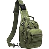 NuCamper Tactical Sling Bag Pack Military Rover Shoulder Backpack Molle Assault Range Bags Men's Chest Pack for Hiking,Travel