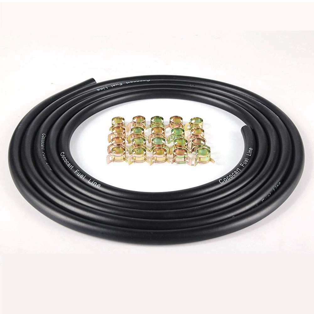 Cococart 9.85-Foot Length Stretchy 1/4 Inch ID Fuel Line+20pcs 2/5\