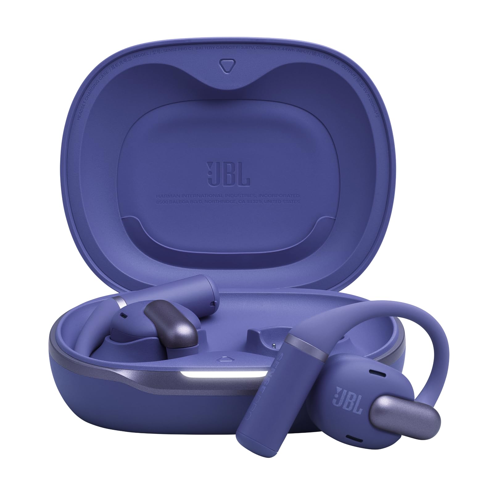 JBL Sense Pro kabellose Open-Ear-Kopfhörer, Hi-Res Audio, 38 Stunden Spielzeit, 4 Mikrofone, IP54 Wasser - und staubgeschützt, JBL OpenSound-Technologie, Spatial Sound, Blau