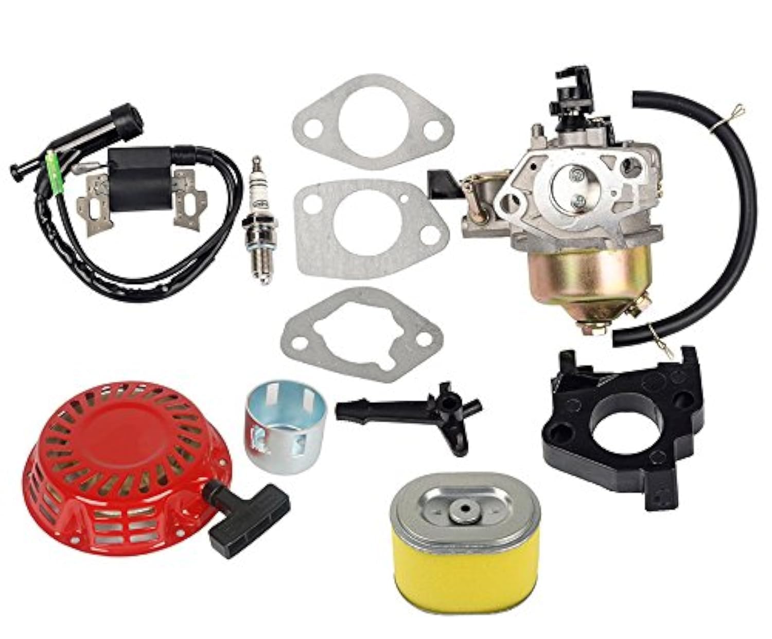 OxoxO 16100-ZE2-W71 Carburetor Carb Kit With Air Filter Ignition Coil Recoil Starter Compatible with Honda Gx240 Gx270 8HP 9HP Engine