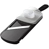 KYOCERA Adjustable Ceramic Mandoline Food, Vegetable Slicer with Handguard, Essential Kitchen Gadgets for Your Cooking Needs,