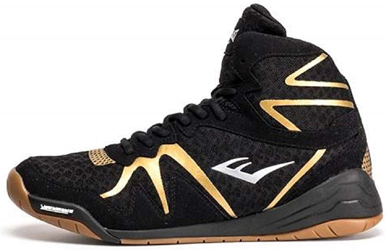 black and gold athletic shoes
